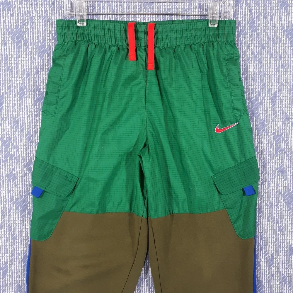Nike Jogger Pants Womens XL Green Tapered Leg Cargo Pockets